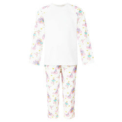 Cotton girls pjs (set design, just add age and name)